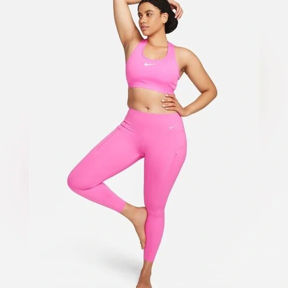 NWT Nike InfinaLock Firm Support High-Waisted 7/8 Pink Leggings - Picture 6 of 7